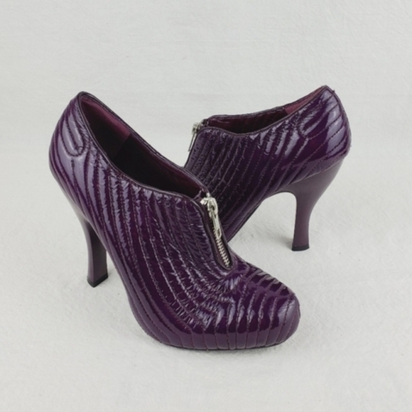 BCBGirls luana quilted purple ankle heel bootie - Picture 1 of 12